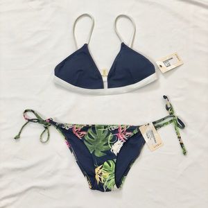 NWT Lively padded top color block top